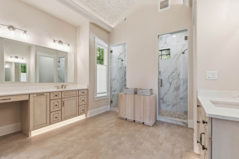 Knoxville custom home — spa-inspired primary bath — Seigler Custom Homes
